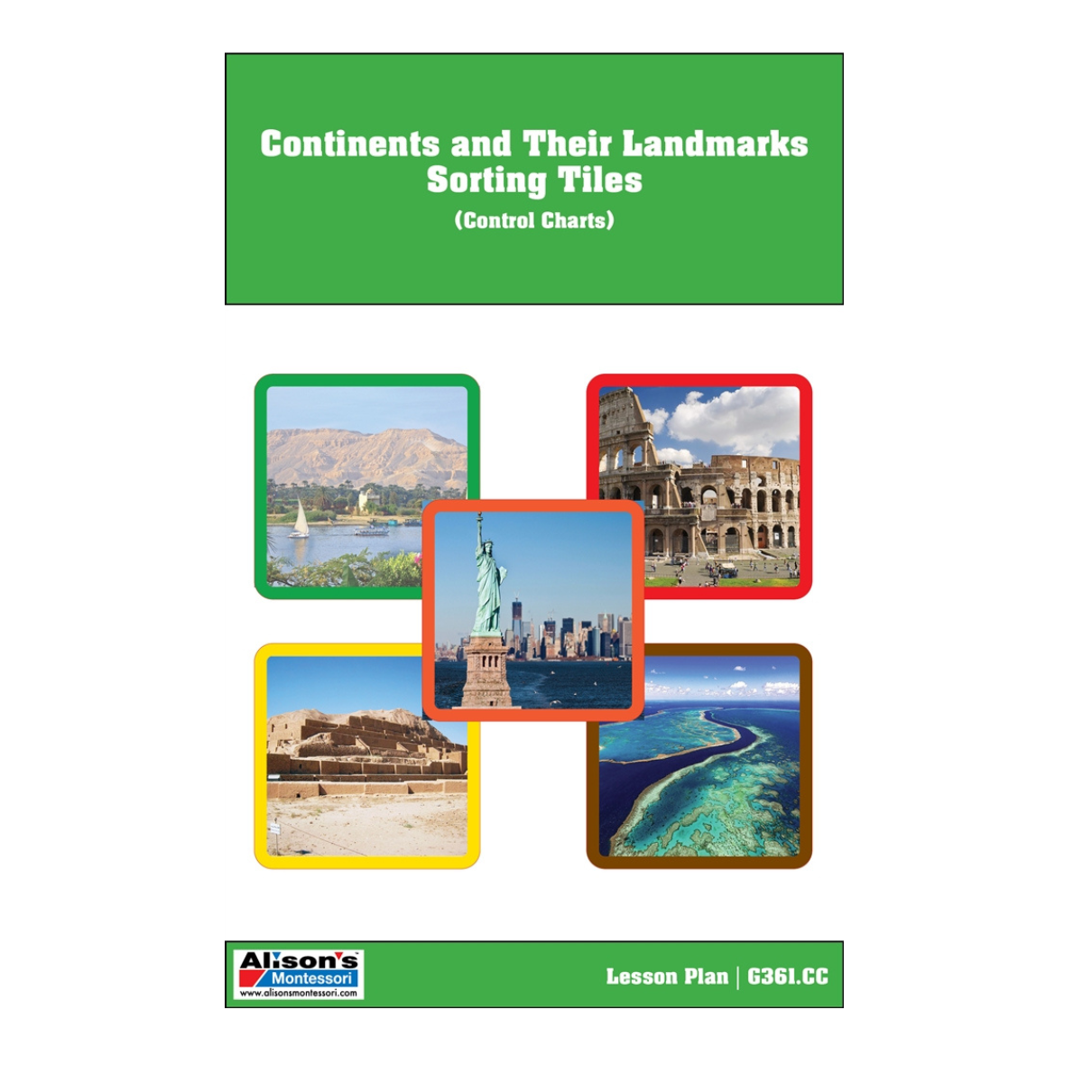 Continents and Their Landmarks Sorting Tiles