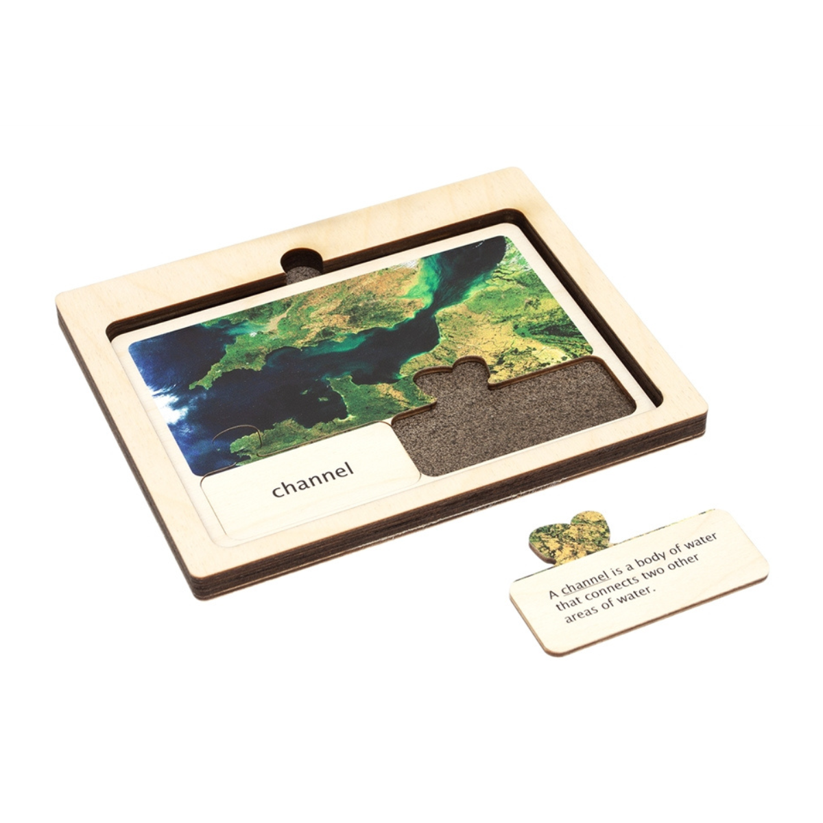 Geography Classified: Land and Water Forms Wooden Cards