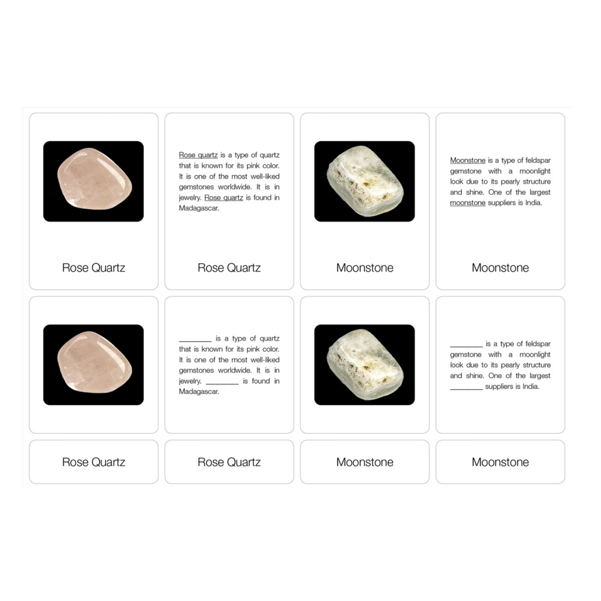 Precious Stones Puzzle with Nomenclature Cards (6-9) (Printed)
