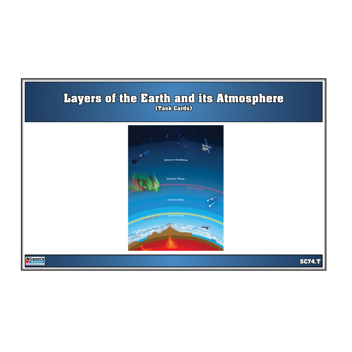 Layers of the Earth and its Atmosphere Puzzle with Nomenclature Cards 6-9
