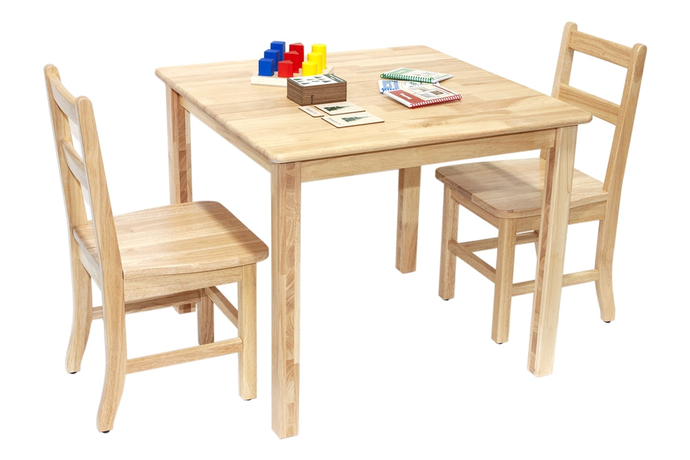 Rubberwood Classroom Table - Square - 30" x 30"