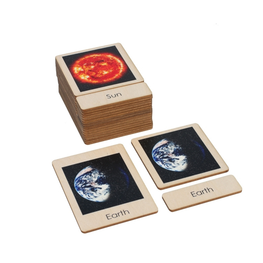 The Solar System Wooden Nomenclature Cards (3-6)