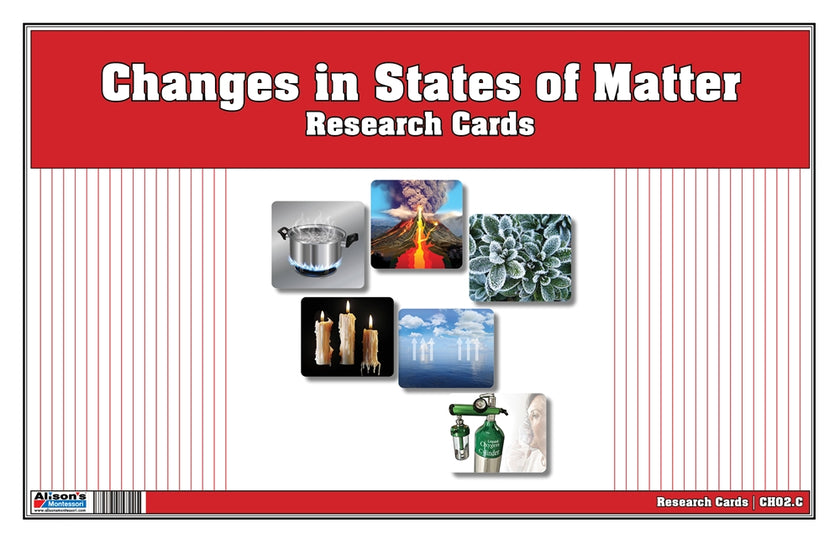 Changes in States of Matter Research Cards