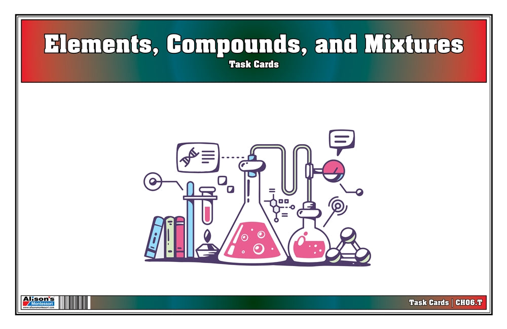 Elements, Compounds & Mixtures Task Cards