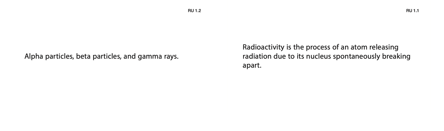 Radioactivity and Its Uses Supplement Materials