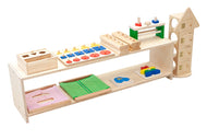 Two Tier Infant & Toddler Shelf w/o Back - Rubberwood