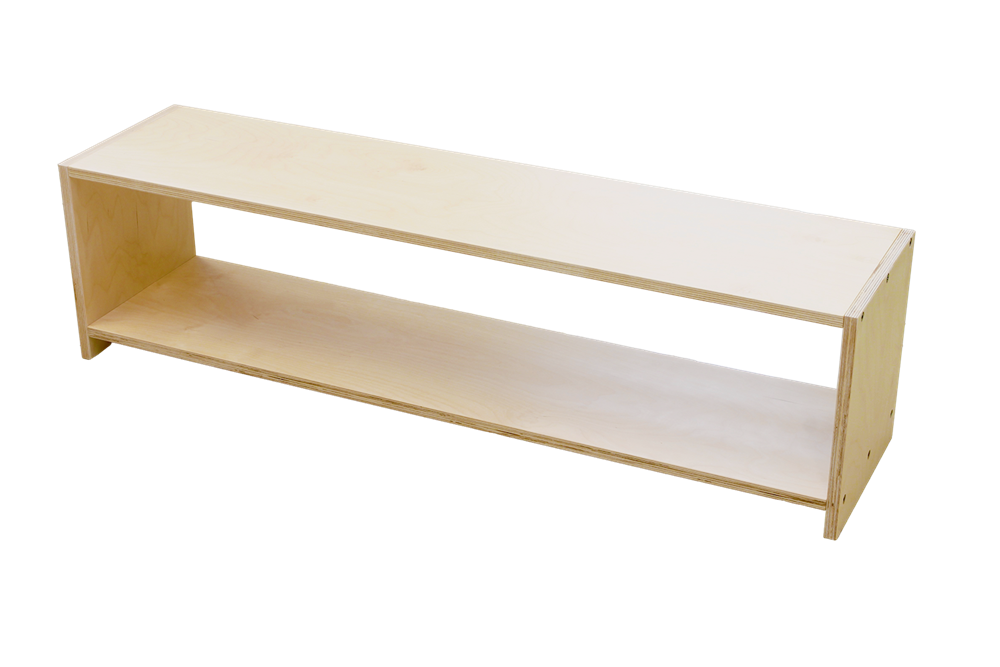 Two Tier Infant & Toddler Shelf w/o Back - Rubberwood