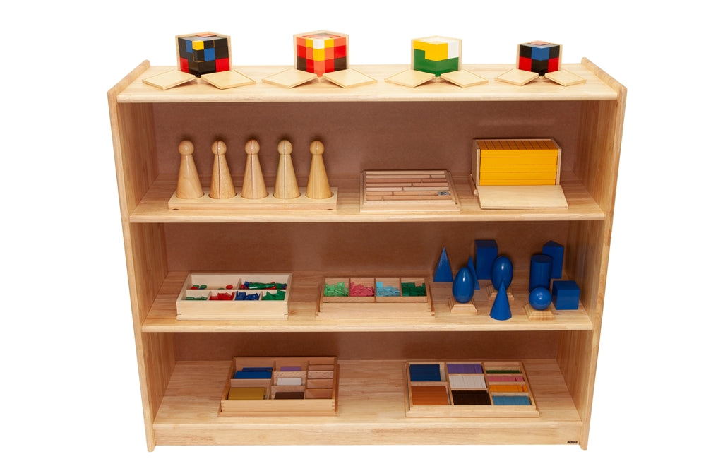 Large Rectangular Rubberwood Shelf w/ Back