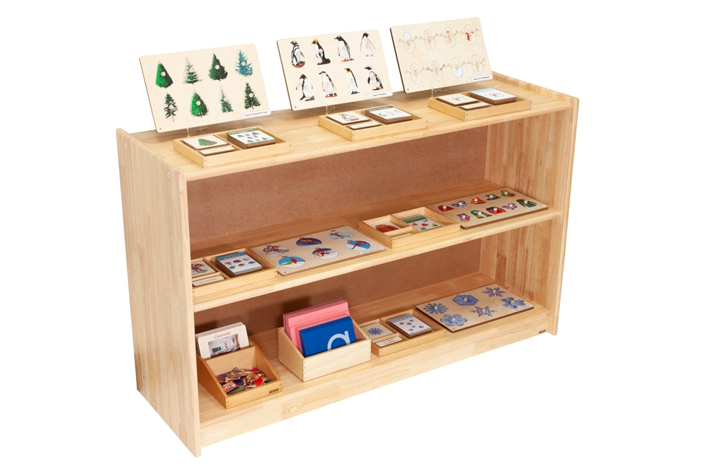 Solid Rubberwood Shelf w/ Back