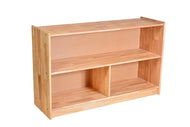 Solid Rubberwood Shelf w/ Back & Partition