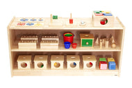 Three Tier Infant & Toddler Shelf w/ Back