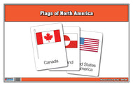 Flags of North America Three Part Cards (Printed)