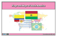 Flags and Maps of South America Three Part Cards (Printed)