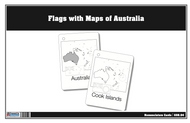 Flags and Maps of Australia Blackline Three Part Cards (Printed)