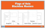 Flags of Asia Blackline Masters Three Part Cards