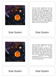 The Solar System Nomenclature Cards (6-9) (Printed)