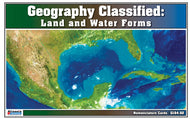 Geography Classified: Land and Water Forms Nomenclature Cards (Printed)