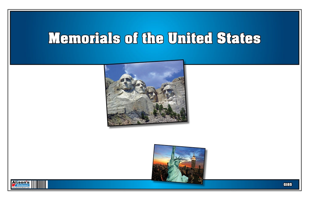 Memorials of the USA Nomenclature Cards (Printed)