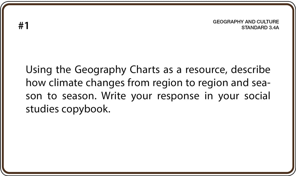 Social Studies Grade 3 Task Cards
