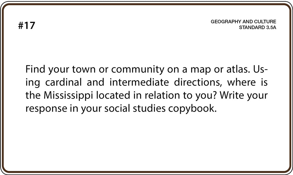 Social Studies Grade 3 Task Cards