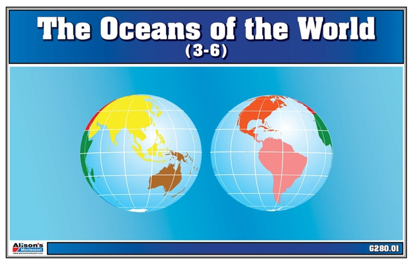 The Oceans of the World (Nomenclature Cards) (3-6)