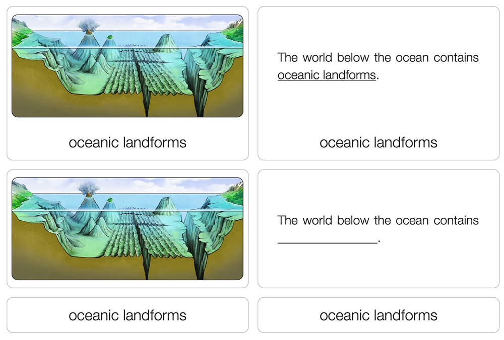 Oceanic Landforms Puzzle with Nomenclature Cards (6-9)