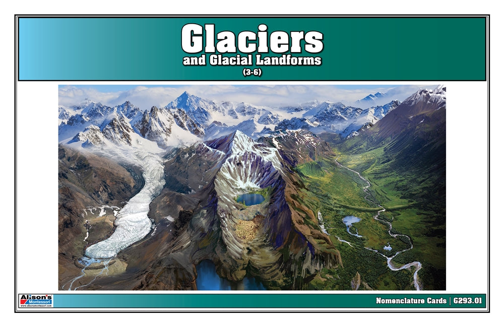 Glaciers and Glacial Landforms Nomenclature Cards (3-6) (Printed)
