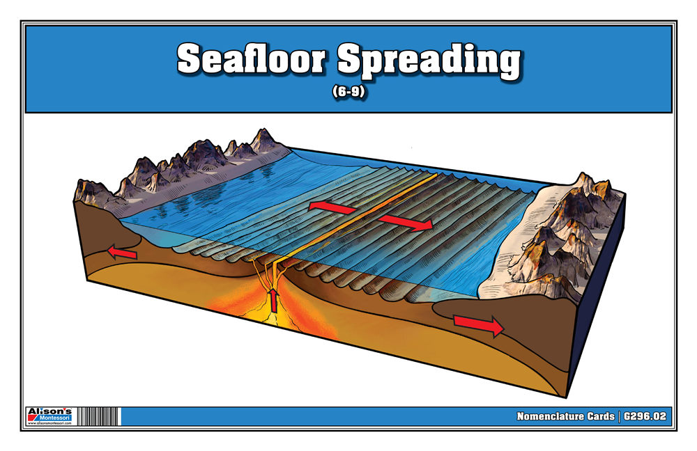Seafloor Spreading Puzzle with Nomenclature Cards (6-9)