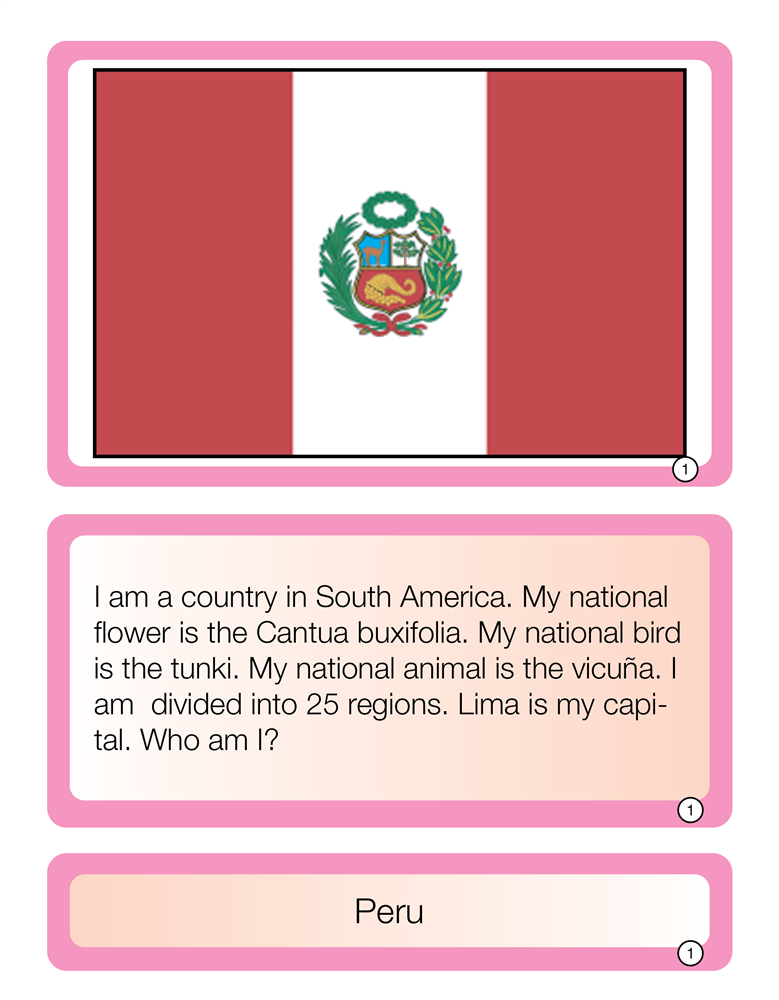 Who Am I? South American Countries (Printed)
