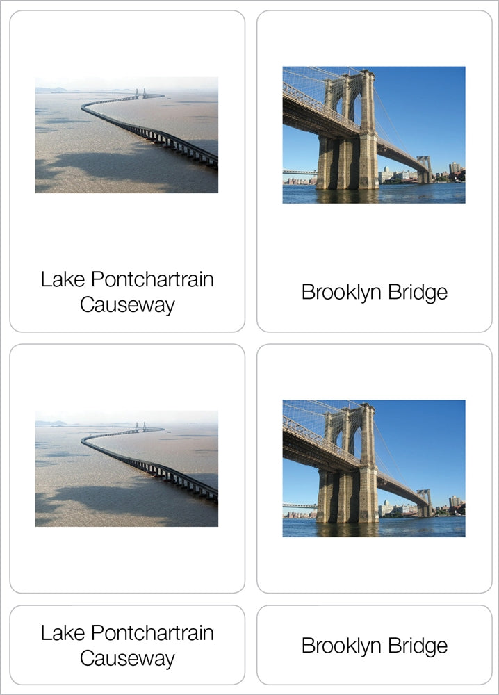 Bridges in the United States Nomenclature Cards (3-6) (Printed)