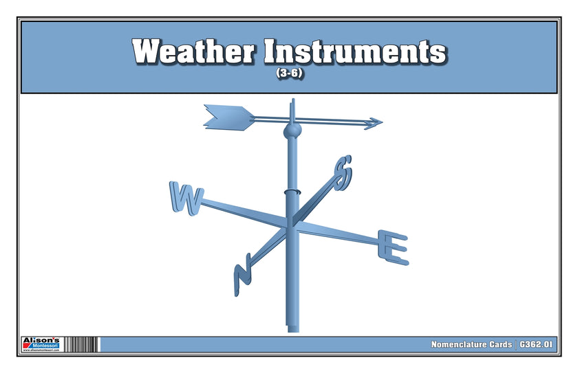 Weather Instruments Nomenclature Cards (3-6) (Printed)