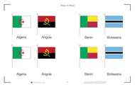 Flags of Africa Three Part Cards (Printed)