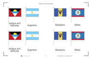 Flags of the Americas Three Part Cards (Printed)