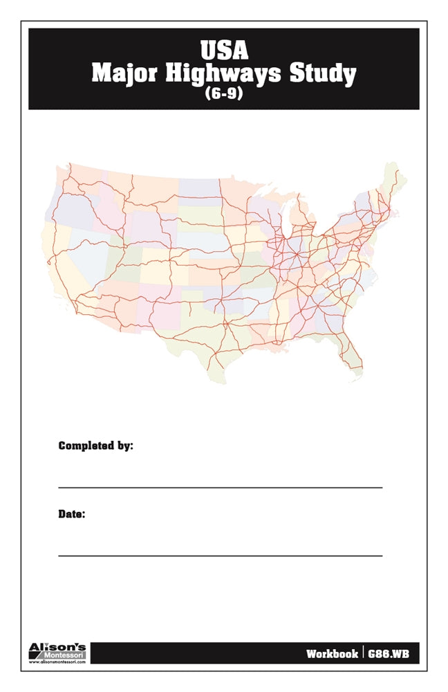 USA Major Highways Study Workbook