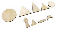 Wooden Parts of Speech Shapes