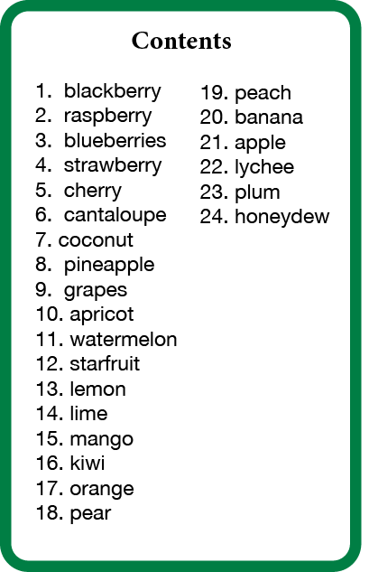 Fruit Matching Cards