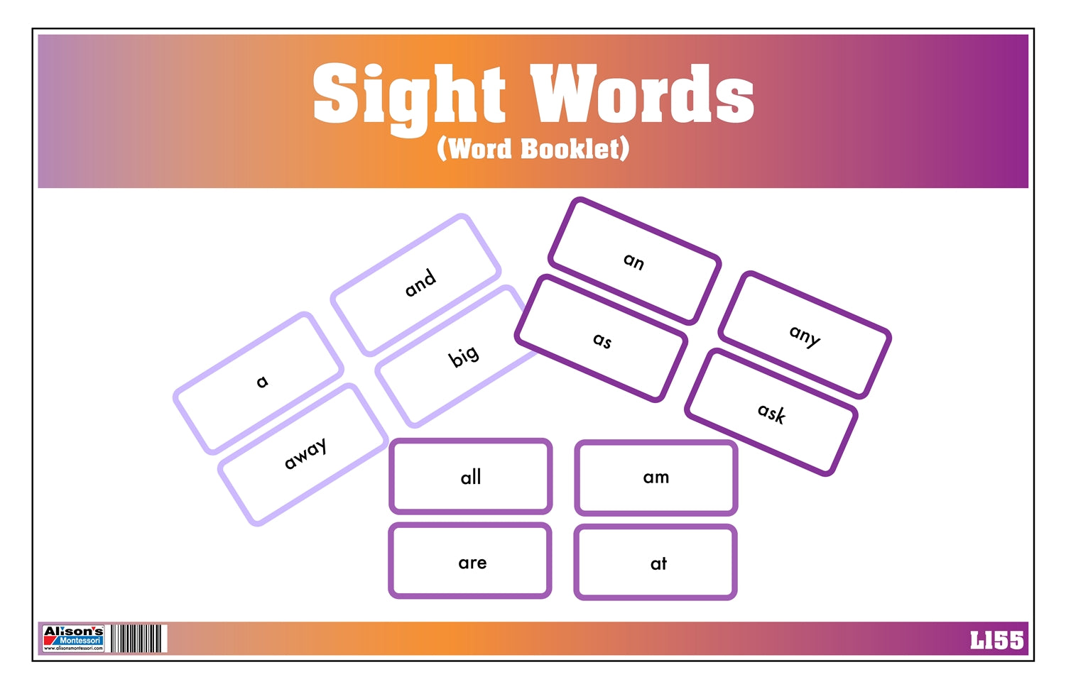 Sight Words: Word Booklet (Printed)