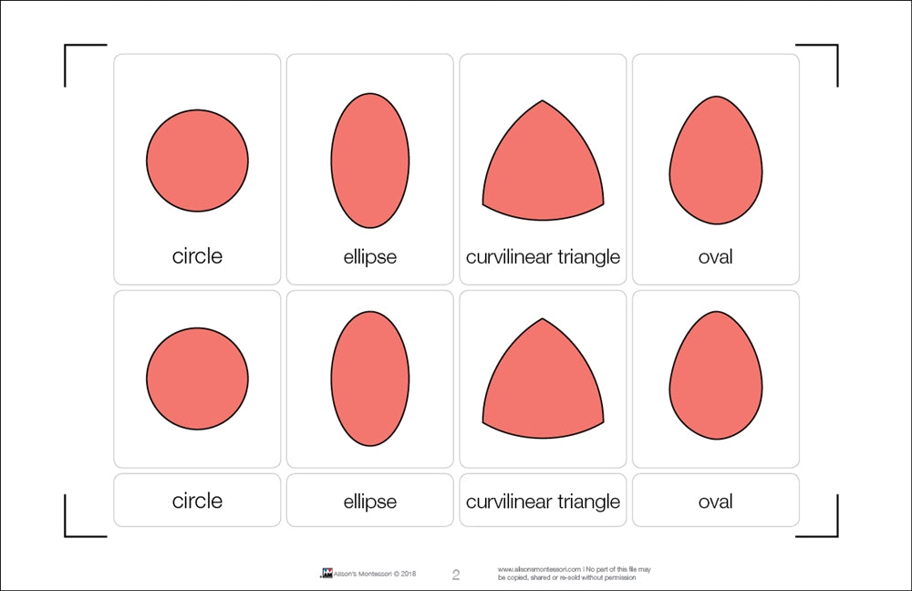 Metal Insets Nomenclature Cards (Printed)