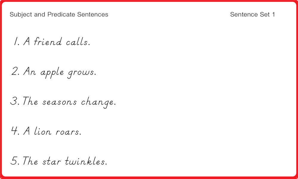 Sentence Analysis Level 6-9 (Printed)