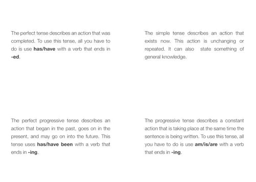 Verb Tenses Review (Printed)