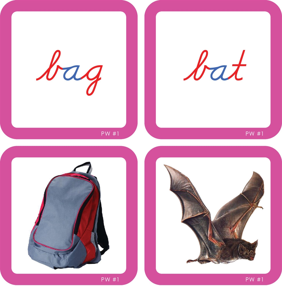 Montessori Pink Language Series (Cursive Font)