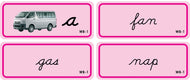 Montessori Pink Language Series (Cursive Font)