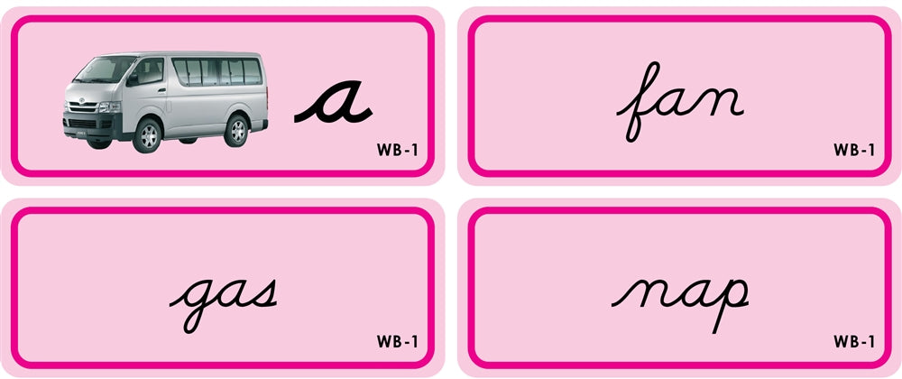 Montessori Pink Language Series (Cursive Font)