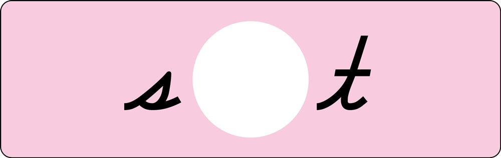 Montessori Pink Language Series (Cursive Font)