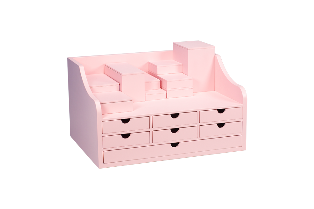 Montessori Pink Language Series Wooden Cabinet