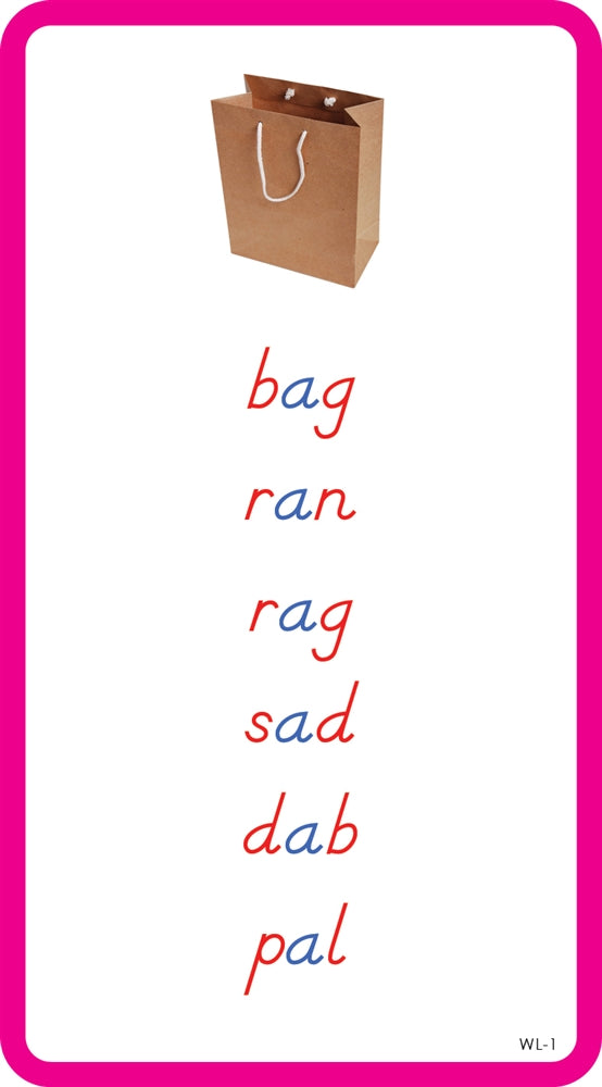 Montessori Pink Language Series (D'Nealian Font)