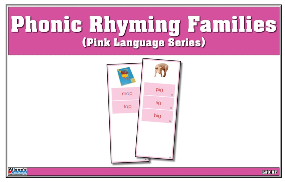 Ell Rhyming Family Phonic Rhyming Families – Alison's Montessori Asia