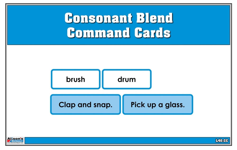 Consonant Blend Command Cards