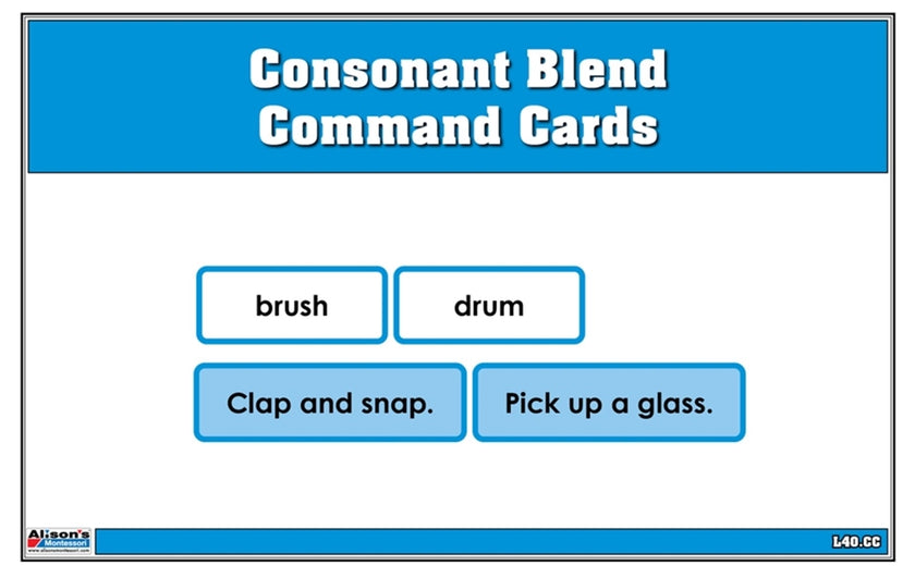 Consonant Blend Command Cards