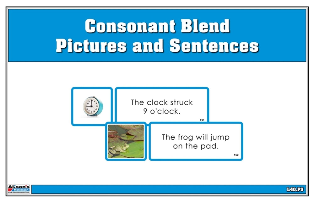 Consonant Blend Picture and Sentences
